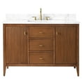 thumbnail image 6 of Vanity Art 48" Double Door Bathroom Vanity with Sink, Freestanding Storage Cabinet with Engineered Marble Top, Flip Down Tray, Drawer, and Shelf, 6 of 8