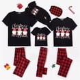 thumbnail image 1 of Pijamas familiares a juego de Navidad, conjunto de Pijamas cortos negros de Gnomies, 1 of 3