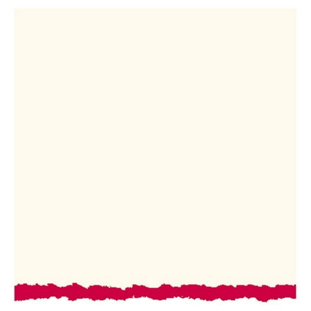 Strathmore Creative Cards, Full Size, White with Red Deckle, 50/Pkg.