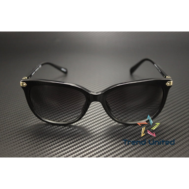 Coach Womens Cat-Eye Sunglasses, Black Plastic Frame, Grey  display picture 3