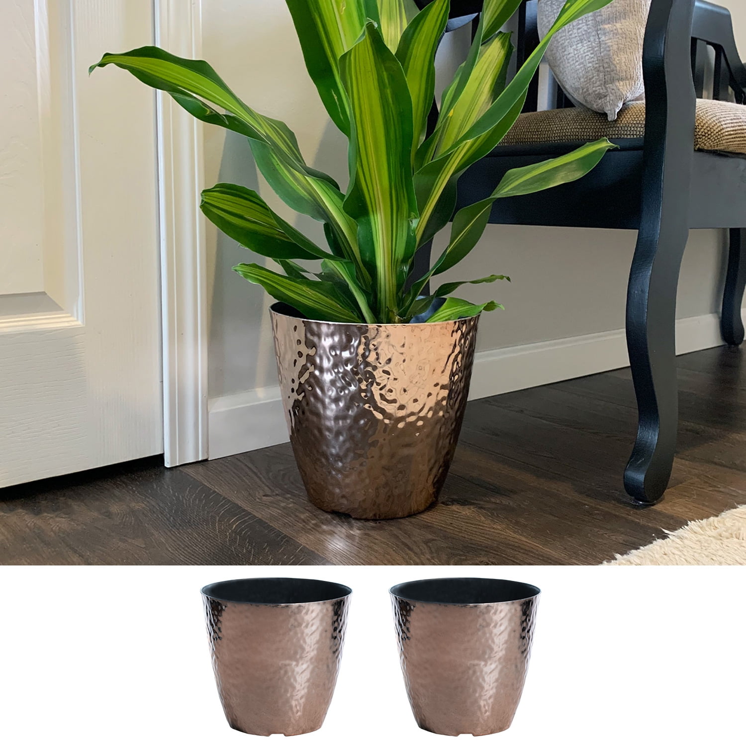 10X Mini Square Plastic Plant Flower Pot Garden Home Office Decor Planter 