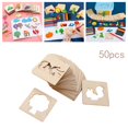 thumbnail image 1 of Plantillas de dibujo de madera para niños Plantillas de madera Kit de dibujo para niños de pintura de tiza para niñas para crear arte 50 piezas, 1 of 8