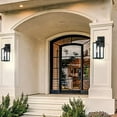 thumbnail image 4 of 14" Outdoor Wall Light Fixture Matte Black Porch Light with Clear Glass Shade E26 Base, 4 of 7