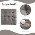 thumbnail image 4 of Meditation Floor Pillow 22×22 Inch 2 Pack Large Floor Cushions for Adults Square Tufted Corduroy Floor Pillows for Yoga Living Tatami Room Grey, 4 of 12