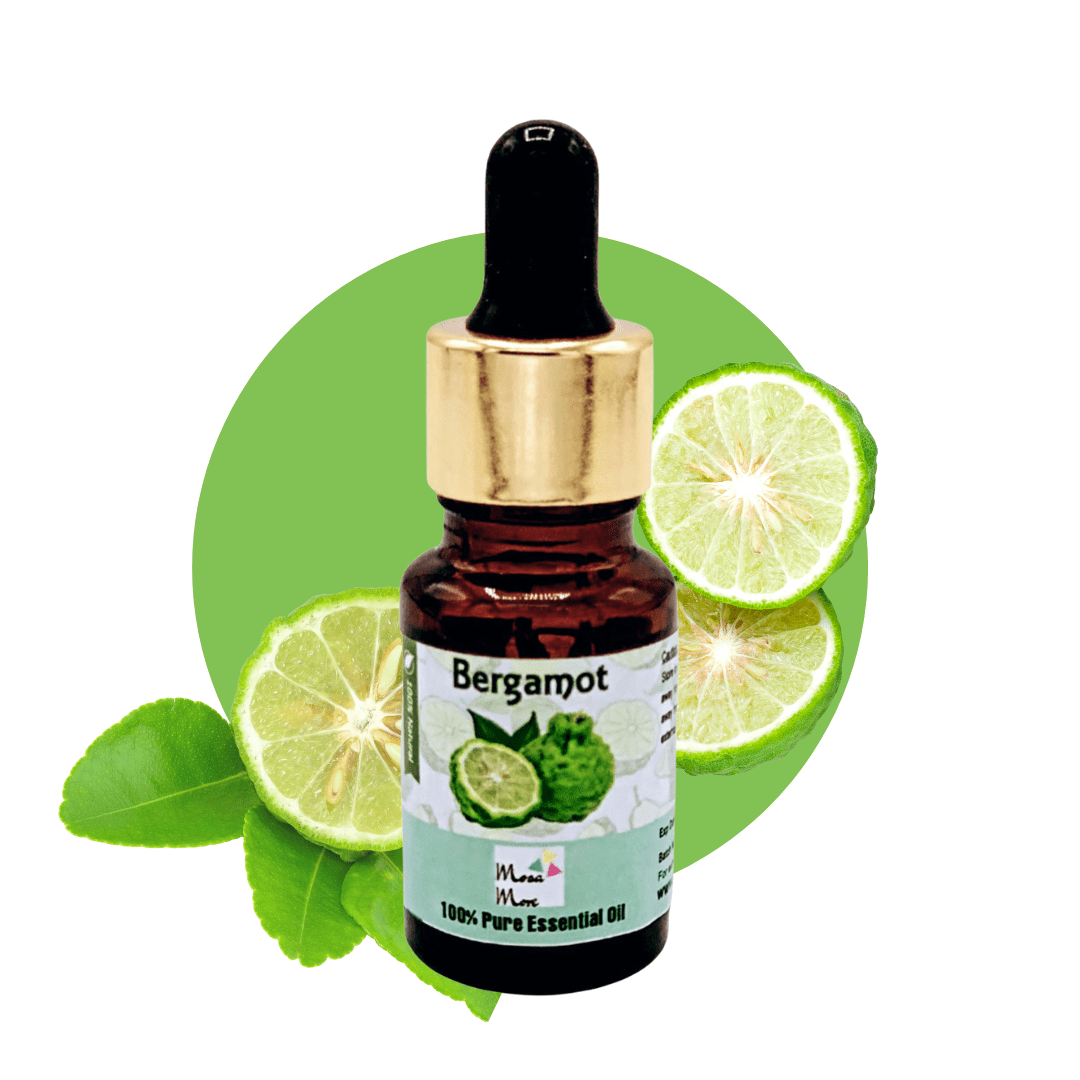 Mosa More Bergamot Pure Essential Oil for Stress Relief, Boost Energy and Aromatherapy Diffuser -10ml