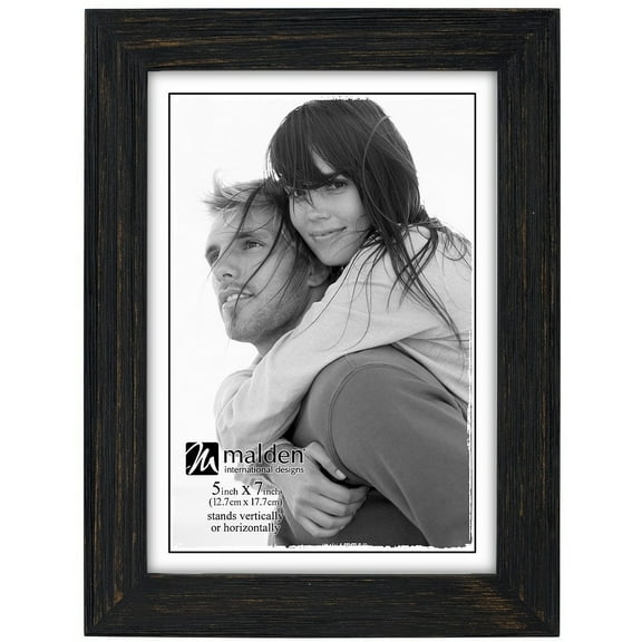 LINEAR BLACK ROUGH 5x7 by Malden Design - 5x7