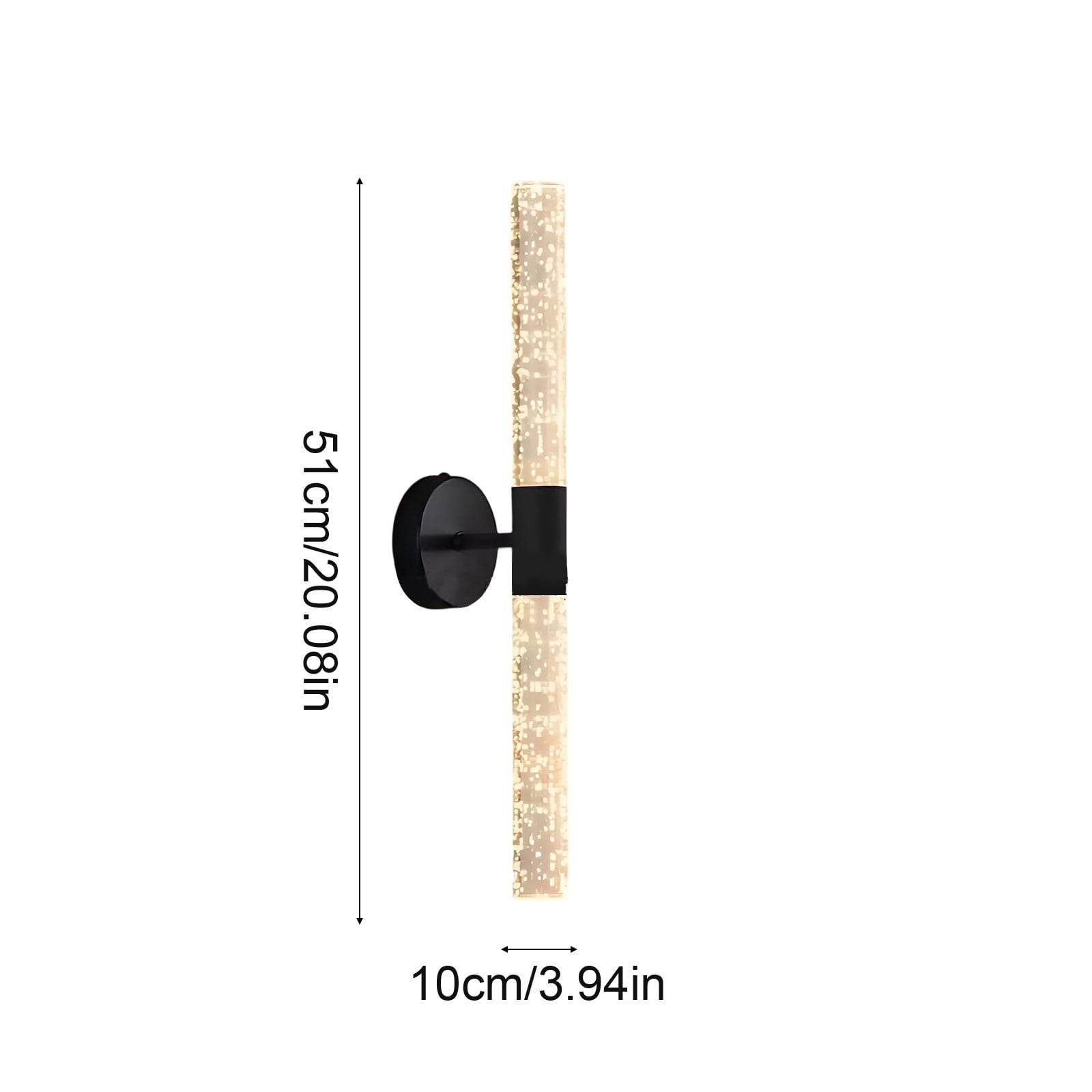 Euaioeiu Modern LED Wall Sconce with Up Down Light,Black Gold Dimmable Bathroom Vanity Light Fixture for Makeup Mirror, Horizontal Vertical Mount,Living Room Bedroom Corridor Hotel Entryway Decor
