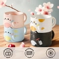thumbnail image 2 of Cat Mugs Ceramic 10oz, Cute & Fun Coffee Mugs with Cats, Blue Cat, 2 of 5