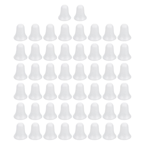 50 campanas para árbol de Navidad, manualidades, decoración, modelos, accesorios, espuma blanca creativa. 65 cm