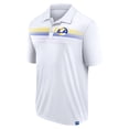 thumbnail image 2 of Men's Fanatics White Los Angeles Rams Victory For Us Interlock Polo, 2 of 3