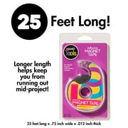 Dowling Magnets Adhesive Extra Thin Magnetic Tape with Dispenser, 3/4 Inch x 25 Feet