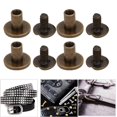 thumbnail image 4 of Herwey Rivet, Rivet Kit, 50 Set 8mm Pure Copper Flat Head Rivets Leather Strap Screws Kit for Notebook Binding, 4 of 8