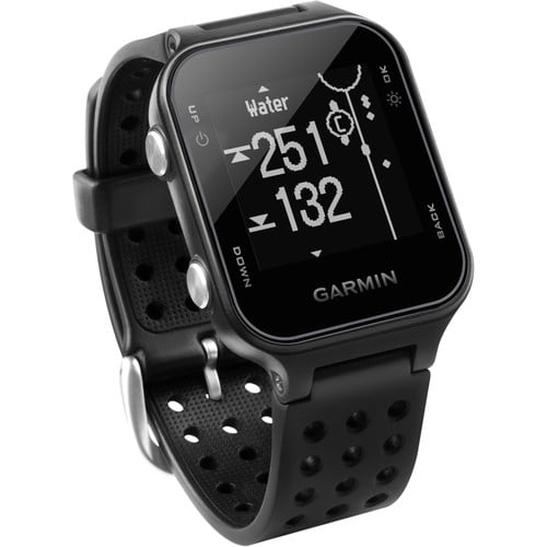 Garmin Approach S40 Golf Watch, Black Stainless Steel and Black 