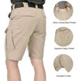 thumbnail image 3 of Including Belt Men HuntingShorts Upgraded Waterproof Quick Dry Multi-pocket Short Pants Outdoor Hunting Fishing Cargo Shorts, 3 of 5