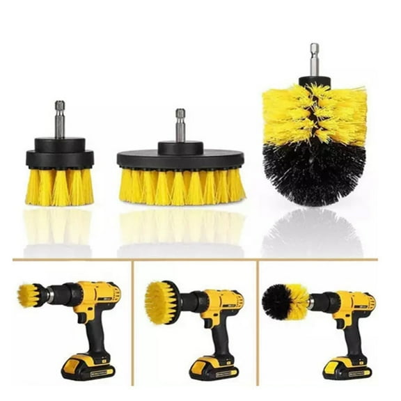 LNKOO Drill Brush Attachment Set - Power Scrubber Brush Cleaning Kit - All Purpose Drill Brush with Extend Attachment for Bathroom Surfaces, Grout, Floor, Tub, Shower, Tile, Kitchen and Car