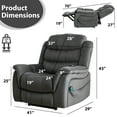 thumbnail image 6 of Bonzy Home Dual Motor Large Power Lift Recliner Chair for Elderly, Electric Recliner with Massage and Heat, Heavy Duty Reclining Chair, Lay Flat Sleeper for Living Room Bluish Gray, 6 of 8