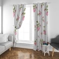 thumbnail image 2 of Coolnut Window Curtain Panels Small Flower Pattern Design Grommet Top Room Darkening Thermal Insulated Blackout Window Treatment Drapes 2 Panels W55 x L84 In, 2 of 6