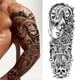 thumbnail image 1 of Etiquetas Engomadas Del Tatuaje 4pcs tatuajes falsos desechables animales hombro tatuajes hombres mujeres para cuerpo brazo completo Likrtyny Libre de BPA, 1 of 4