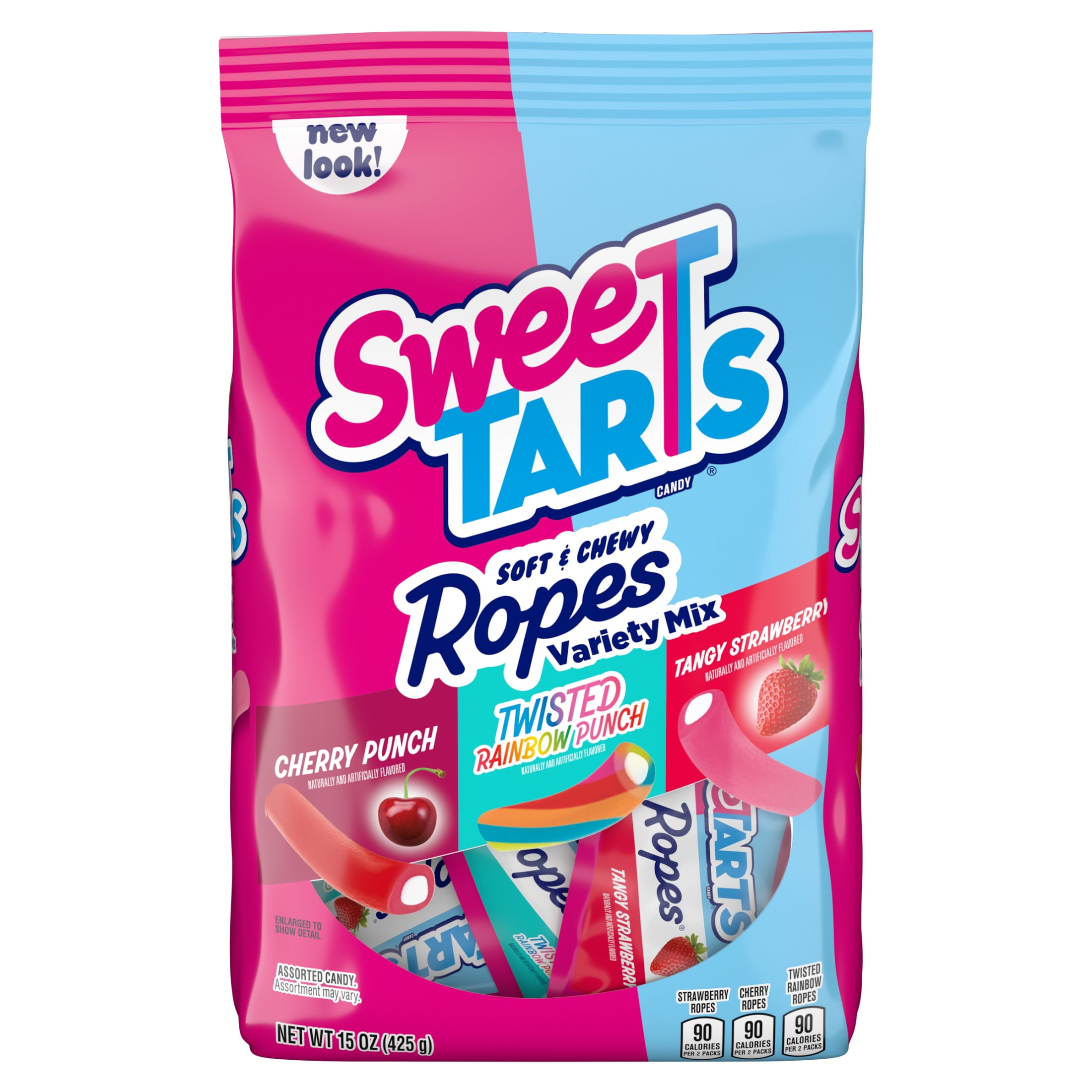 SweeTARTS, Ropes Candy, 15 oz Bag, Variety Mix, Soft and Chewy