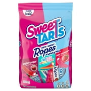 SweeTARTS Ropes Candy, Variety Mix, Cherry Punch, Twisted Rainbow Punch, Tangy Strawberry, Soft and Chewy, 15 oz Bag