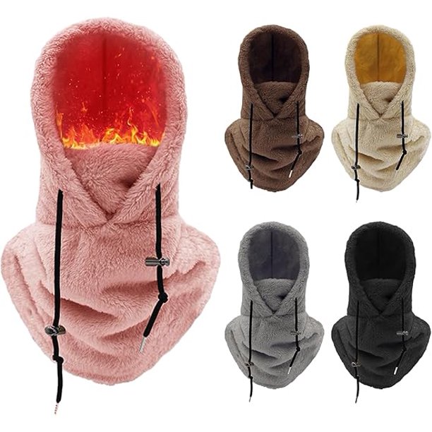 Pasamontañas térmico para mujer 2024, para el cuello y la cara, forro polar, capucha de invierno, para esquí, motocicleta, ciclismo, informal, resistente al viento, para la nieve, calentador de cabeza