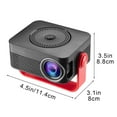 thumbnail image 3 of Upgraded 1080P Bluetooth Projector, 720P Native Mini Portable Movie Projector with HDMI/USB for iPhone TV Stick, 220" Big Screen for Indoor Outdoor Home Theater, 3 of 8
