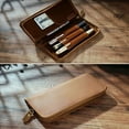 thumbnail image 5 of 3 Divided Slots Pen Bag Fountain Pen Case Pencil Case Large Capacity Stationery Bag Pencil Pouch Office Supplies, 5 of 8