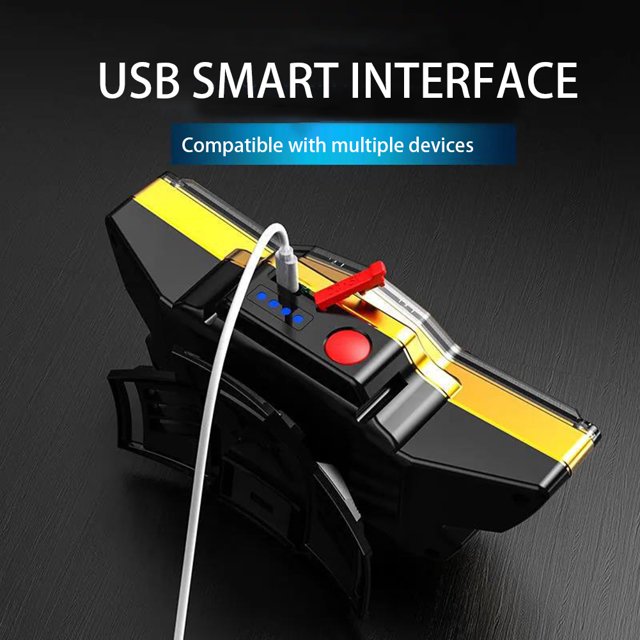Kuymtek 12LED Potente linterna de pesca nocturna Linterna de largo alcance recargable por USB