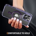 thumbnail image 3 of Dteck for iPhone 16 Pro Case, Compatible with MagSafe, Anti-Yellowing Military-Grade Protection Shockproof Slim Magnetic Phone Sleeve for iPhone 16 Pro,Purple, 3 of 7
