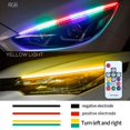 thumbnail image 1 of Barra de luces LED de color drl 2 piezas para automóvil flujo secuencial rgb luz diurna resistente a la intemperie. Agua colorido luz de señal señal de giro. huangjie unisex, 1 of 2