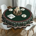 thumbnail image 2 of Christmas Tablecloth Winter Holiday Table Cloth Washable Christmas Tree Table Cover for New Years Party and Dining Room Decor-60 * 60" Round, 2 of 6