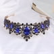 thumbnail image 2 of Zhuge Tiara de boda para novia, diadema de princesa, corona nupcial, joyería para el cabello con diamantes de imitación de cristal, decoración para novia, cumpleaños, graduación, boda (azul), 2 of 4