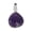 amethyst, variant on Real 925 Sterling Silver Pendant For Men Women, Natural Pink Ruby Checker Gemstone Unique Handcrafted July Birthstone Pendant
