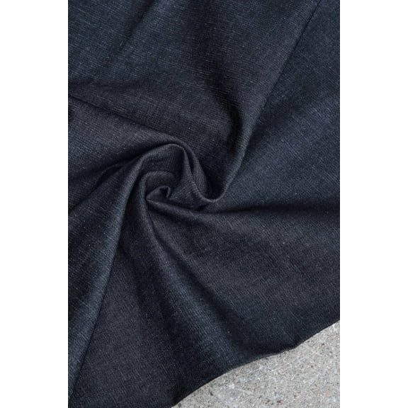 215gsm Lora Organic Raw Stretch Denim Dress Fabric Indigo - per yard