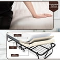 Folding Bed with Luxurious Memory Foam Mattress and Sturdy Metal Frame