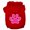 Red, variant on Pet Dog  Cat Hoodie Screen Printed, "Pink Swiss Dots Paw"