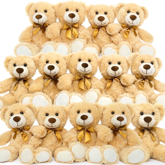 MorisMos 14 Packs Teddy Bear Baby Shower Bulk Teddy Bear Stuffed Animals