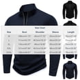 thumbnail image 3 of Ceisia Men's Slim Fit Half-Zip Stand-Up Collar Rib Knit Sweater with Contrast Hem Black XL Gifts, 3 of 8