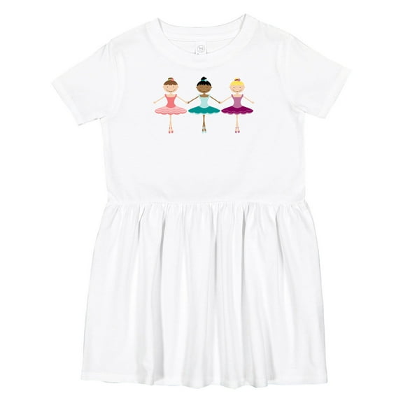 Inktastic Little Ballerina Trio Girls Toddler Dress