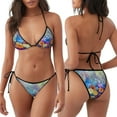thumbnail image 3 of Fotbe Spring Flower Seasonal Traje de Baño para Mujer de Dos Piezas – Bikini Sexy de Tirantes Tipo Halter con Diseño Triangular, 3 of 6