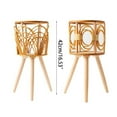 thumbnail image 3 of SIEYIO Rattan Plant Stand Indoor Woven Plant Pot Holder,Corner Plant Stand Outdoor, 3 of 18