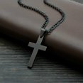 thumbnail image 3 of opvise Stainless Steel Cross Pendant Men Women Chain Necklace Religious Jewelry Gift, 3 of 8
