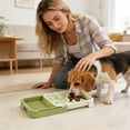 thumbnail image 4 of Slow Feeder Bowl with Suction,Pull-Out Slow Feeder Dog Bowl, Anti-Choking Lick Mat for Dogs & Cats, Suction Interactive Pet Bowl(6"*11.5",Pink), 4 of 5