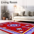 thumbnail image 2 of ODIKA 3'x5' Machine Washable Non-Slip Area Rug, Tile Mosaic with Intricate Interlocking High Traffic Rug with Pad, Red, 555224, 2 of 8