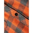 thumbnail image 4 of Homeyce Men's Classic Plaid Hooded Flannel Long Sleeve Shirt Button Down Hooded Shirts Jacket Stylish Casual Lightweight Fall Shirt with Pocket,Orange L, 4 of 5