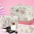 thumbnail image 4 of Bolsa de maquillaje NATINSA Cute Travel Cosmetic Corduroy, 2 unidades, rosa, 4 of 5