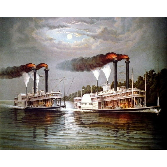 Riverboats - CANVAS OR FINE PRINT WALL ART