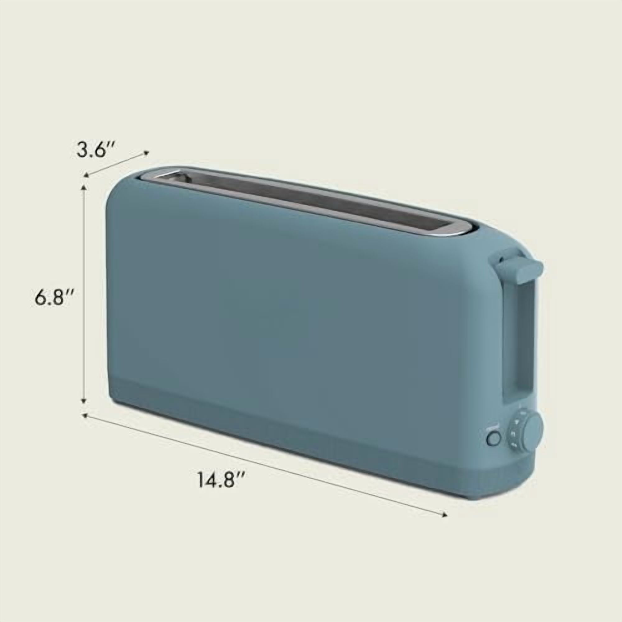 2 Slice Slim Toaster, Fits-anywhere™ Kitchenware, 6 Setting Shade Control with Reheat & Cancel Buttons, Fits Sourdough, 10” Long Slot, Anti Jam & Auto Shutoff, 900 Watt, Surf