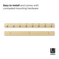 Umbra Flip 8 Hook Wall Mounted Coat Rack Natural