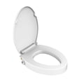 thumbnail image 3 of Ryse 3 in. Raised Elongated Soft Close ADA Compliant Toilet Seat with Bidet in Glossy White, 3 of 7